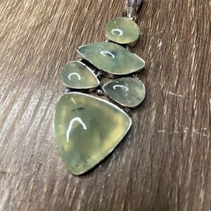 Elegant Silver and Prehnite Pendant